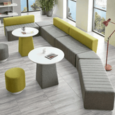 HT03 Modern Leisure Round Coffee Side Table Wrapped with Fabric - Gavisco Office Furniture